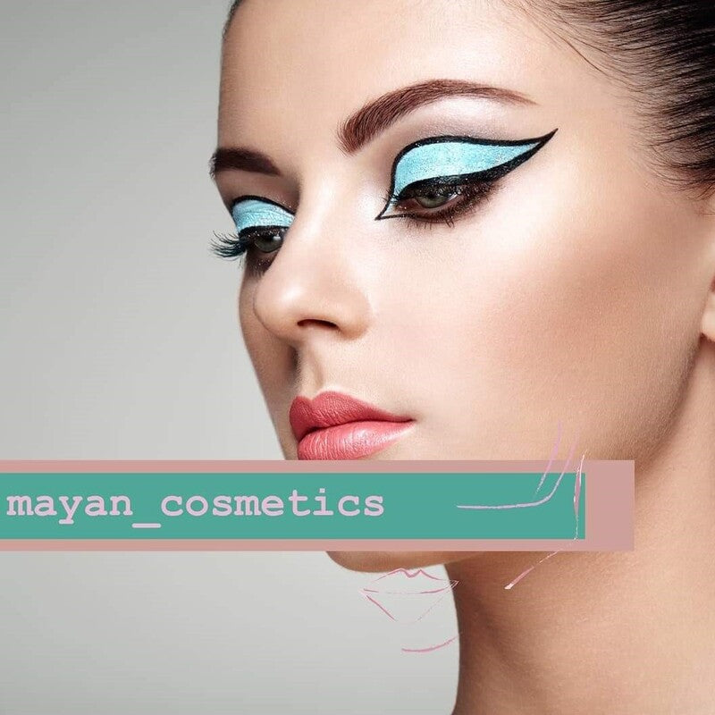 Mayan Delineador Líquido Mate │ Azul Mayan │Brillos Glitter 2 Pack